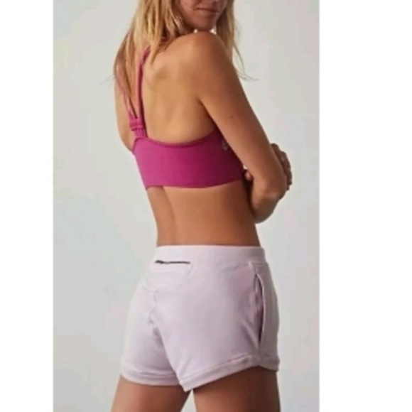 Free People Where The Wind Blows powdered lavender cotton shorts, size S, NWT - Picture 2 of 11